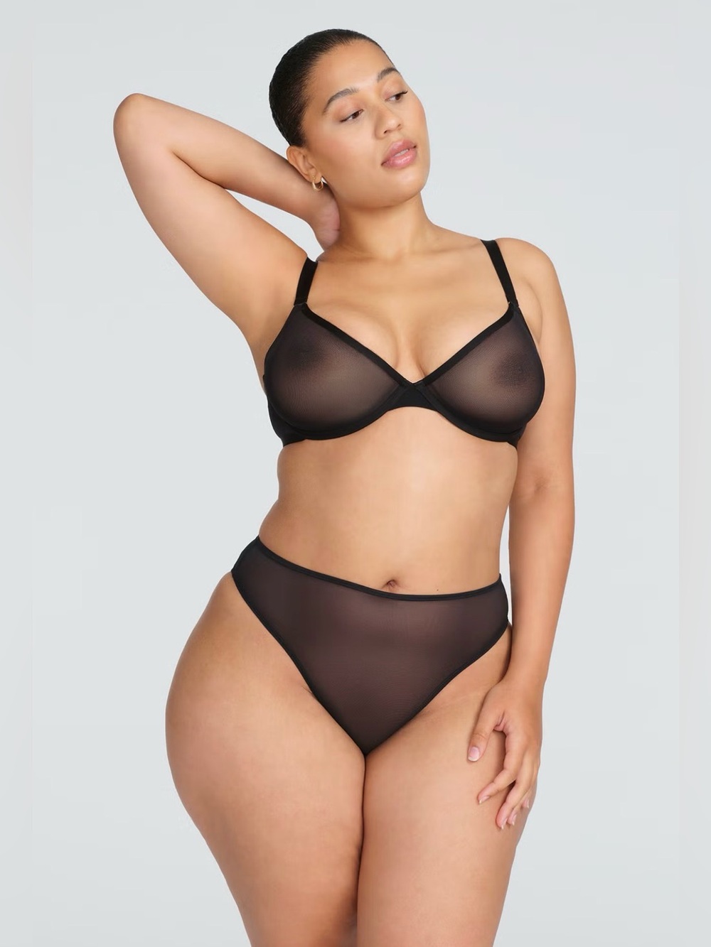 CUUP THE PLUNGE BRA — MESH in Black